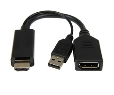 GEMBIRD A-HDMIM-DPF-01 aktyvus 4K HDMI į DisplayPort adapteris, juodas