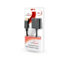 GEMBIRD AB-DPM-VGAF-02 Gembird adapter displayport 1.1->VGA, on cable, juodas, blister