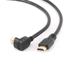 Gembird Cablexpert | HDMI didelės spartos 90 laipsnių kištukas į tiesų kištuką, 19 kontaktų, auksiniu dangteliu dengtos jungtys | HDMI 19 kontaktų kištukas | HDMI 90 laipsnių kištukas | 1,8 m