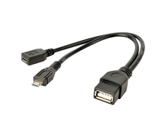 GEMBIRD A-OTG-AFBM-04 cable USB OTG AF to micro BM + micro BF 0.15 m