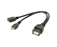 GEMBIRD A-OTG-AFBM-04 cable USB OTG AF to micro BM + micro BF 0.15 m