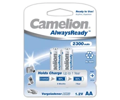 Camelion | AA/HR6 | 2300 mAh | „AlwaysReady“ įkraunamos baterijos Ni-MH | 2 vnt.
