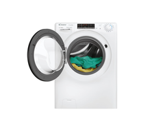 Candy Skalbimo mašina with Dryer | CSOW 4746TWMB5-S | Energy efficiency class A/E | Front loading | Skalbimo talpa 7kg | 1400 RPM | Gylis 45 cm | Plotis 60 cm | Ekranas | Digit | Drying system | Drying capacity 4kg | Steam function | Wi-Fi | Baltas +DOVANA Hoover dulkių siurblys