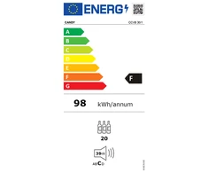 Candy | Wine Cooler | CCVB 30/1 | Energy efficiency class F | Built-in | Bottles capacity 20 | Juodas +DOVANA Hoover dulkių siurblys