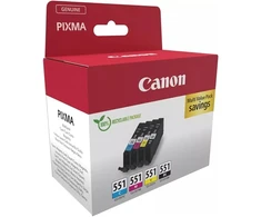 Canon CLI-551 | Ink cartridge | Juodas, Cyan, Magenta, Geltona