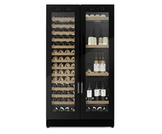 Caso | Wine Cooler | WineChef Duo 122 | Energy efficiency class G | Free standing | Bottles capacity 122 | Juodas