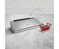 Caso VacuBoxx Eco-Duo S 2 stiklinės vakuuminės talpyklos su plastikiniu dangteliu, 0.5 L, 2 vnt.