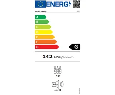 Caso | Vyno aušintuvas | WineChef Pro 40 | Energijos vartojimo efektyvumo klasė G | Vitrina | Laisvai pastatomas | Butelių talpa 40 butelių | Aušinimo tipas: Kompresorinė technologija | Juodas