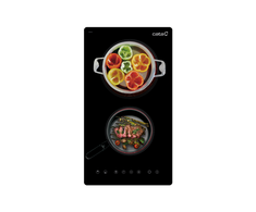Kaitlentė CATA Hob | TD 3002 BK | Vitroceramic | Number of burners/cooking zones 2 | Touch | Timer | Juodas