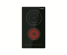 Kaitlentė CATA Hob | TD 3002 BK | Vitroceramic | Number of burners/cooking zones 2 | Touch | Timer | Juodas