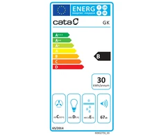 CATA gartraukis | GK 4500 X | Antgalis | Energijos vartojimo efektyvumo klasė B | Plotis 51 cm | 360 m³/h | Slankiklis | LED | Sidabrinis