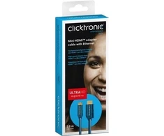Clicktronic 70322 Mini-HDMI™ adapterio laidas su eternetu, 2m