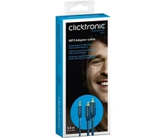 Clicktronic MP3 Adapterio kabelis 70468 3,5 mm kištukas (3 kontaktų, stereo), 2 RCA kištukai (garso kairėje / dešinėje), 3 m