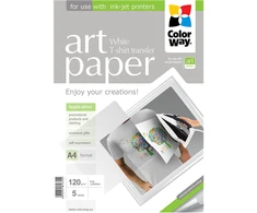 ColorWay ART | Photo Paper T-shirt transfer (baltas) | 120 g/m² | A4