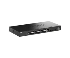 Šakotuvas D-Link 20 Ports SFP + 4X GE/SFP Combo + 4 Ports 10G SFP+ Stackable Smart Switch | D-Link