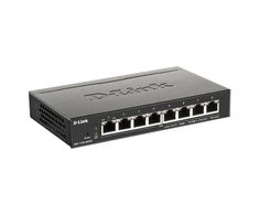 Šakotuvas D-LINK EasySmart valdomas jungiklis 8 prievadų Gigabit PoE / PoE+