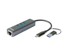 D-Link | USB-C/USB į Gigabit Ethernet adapteris su 3 USB 3.0 prievadais | DUB-2332