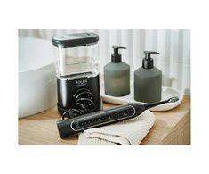 Dantų šepetėlis Adler | 2-in-1 Vanduo Flossing Sonic | AD 2180b | Įkraunamas | Suaugusiems | Šepetėlių skaičius galvutės įeina 2 | Number of teeth brushing modes 1 | Juodas