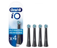Dantų šepetėlis Oral-B Tooth Heads iO Ultimate Clean Heads, Suaugusiems, Šepetėlių skaičius galvutės įeina 4, Juodas