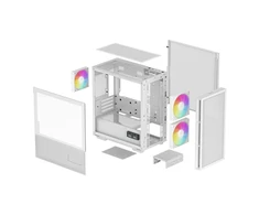 Deepcool CH360 | Baltas | Mid Tower | ATX PS2