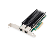 Digitus Skaitmenas | 10Gbps dviejų prievadų Ethernet serverio adapteris PCIe X8, Intel X540 BT2 | DN-10163