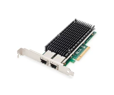 Digitus Skaitmenas | 10Gbps dviejų prievadų Ethernet serverio adapteris PCIe X8, Intel X540 BT2 | DN-10163