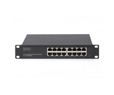 Šakotuvas Digitus Skaitmenas | 16 prievadų Gigabit Ethernet jungiklis | DN-80115 | Nevaldomas | Montuojamas ant stovo | Maitinimo tipas Vidinis
