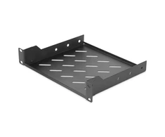 Digitus | 1U fixed shelf | DN-10-TRAY-2-B | Perfect for storage of components which are not 254 mm (10") suitable. Slim design which takes space of 1 height unit. Easy and quick to mount or dismount. Load capacity: 25 kg | Juodas