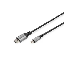 Digitus | 8K DisplayPort Adapteris Cable, Mini DP to DP, 2 m | DB-340106-020-S | DisplayPort to DisplayPort