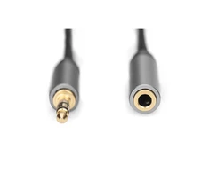Digitus Skaitmenas | AUX garso kabelio stereofoninis 3,5 mm tarpinis ir moteriškas aliuminio korpusas | DB-510210-018-S