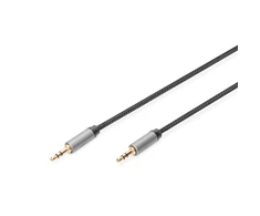 Digitus Skaitmenas | AUX garso kabelis stereo | DB-510110-018-S | 3,5 mm lizdas iki 3,5 mm lizdas 3,5 mm stereo kištukas | 3,5 mm stereo kištukas