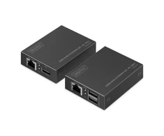 Assmann Electronic DIGITUS HDMI KVM ilgintuvas 4K/30Hz 40/70 m PoC CAT juodas