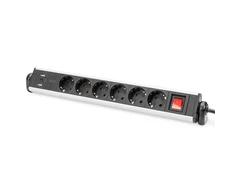 Digitus | Office Power Strip | DA-70624 | Sidabrinis/Juodas