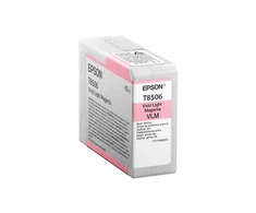 Epson T85060N rašalas, šviesiai purpurinė | Epson Epson | C13T85060N | Epson T8506 – ryškiai šviesiai purpurinė – originali – rašalo kasetė | Rašalo kasetė | Ryški šviesiai purpurinė