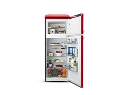 ETA | Šaldytuvas | ETA253490030E Storio retro | Energy efficiency class E | Free standing | Double Door | Height 148.2 cm | Šaldytuvas net capacity 170 L | Šaldiklis net capacity 45 L | 44 dB | Raudona
