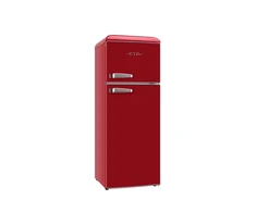 ETA Šaldytuvas | ETA253490030EN Storio Retro | Energy efficiency class E | Free standing | Height 148.2 cm | Double Door | Šaldytuvas net capacity 170 L | Šaldiklis net capacity 45 L | Raudona | 38 dB