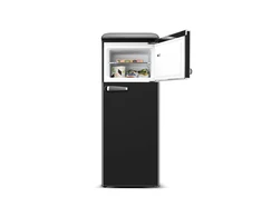 ETA | Šaldytuvas | ETA253890020E Storio | Energy efficiency class E | Free standing | Double Door | Height 148.2 cm | Šaldytuvas net capacity 170 L | Šaldiklis net capacity 45 L | 44 dB | Juodas