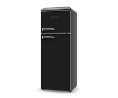 ETA Šaldytuvas | ETA253890020EN Storio Retro | Energy efficiency class E | Free standing | Combi | Height 148.2 cm | Šaldytuvas net capacity 170 L | Šaldiklis net capacity 45 L | 38 dB | Juodas