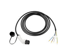 EV+ | EV-CBR-T2-32-3P-W | Charging Cable Type 2 3 phase OPEN END | 32 A | 5 m