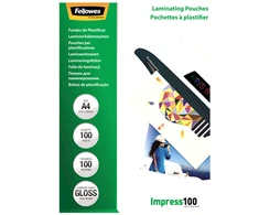 FELLOWES LAMINATING POUCH 100MIC A4 100PK