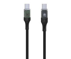 Fixed Ištaisyta | USB-C/USB-C laidas su ekranu, PD palaikymas, 1,2m, USB 2.0, 100W | FIXDD-CC12-BK