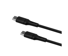 Fixed Ištaisyta | Skysto silikono kabelis USB-C/USB-C, 1,2 m, 60 W | FIXDLS-CC12-BK
