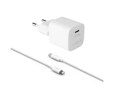 Fixed Fiksuotas | Mini USB-C kelioninis įkroviklis USB-C / žaibo laidas