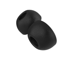 Dėklas Fixed Plugs Pro, 2 komplektai, dydis S | Kištukai | Apple | Airpods Pro/Pro 2 | Putplastis | Juodas