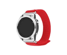 Fixed Ištaisyta | Sportiškas dirželis, skirtas Garmin QuickFit 22mm | 160-210 mm | Raudona | Nailonas