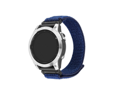 Fixed Ištaisyta | Sportiškas dirželis, skirtas Garmin QuickFit 22mm | 160-210 mm | Tamsiai mėlynas | Nailonas