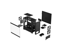 „Fractal Design“ | „op Air RGB“ | Šoninis langas | Juodas TG skaidraus atspalvio | ATX, mATX, Mini ITX | ATX