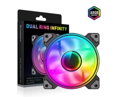 Gamemax Case Fan | DUAL RING INFINITY BK | Juodas