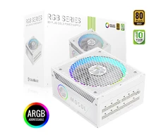 Gamemax PSU | RGB 1050G WH | 1050 W | Gold | Baltas | Full Modular