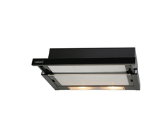 Gartraukis CATA | Gaubtas | TF 2003 600 GBK | Teleskopinis | C energijos vartojimo efektyvumo klasė | Plotis 60 cm | 390 m³/h | Mechaninis valdymas | LED | Juodas stiklas